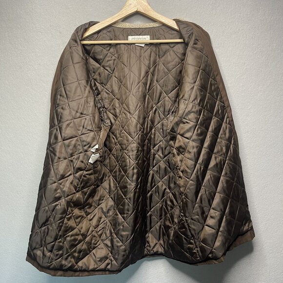 Jones New York Sport Vintage Brown Sherpa Collar Utility Jacket S - Picture 5 of 9